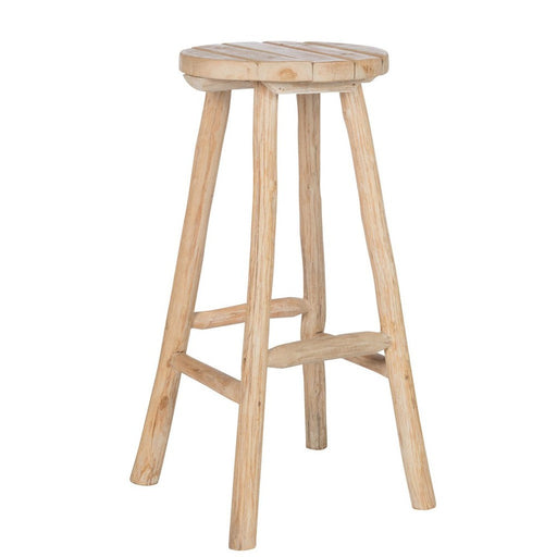 Krukje Naturel Eiken hout Rond 45 cm 45x36x80 cm-Krukken-J-Line