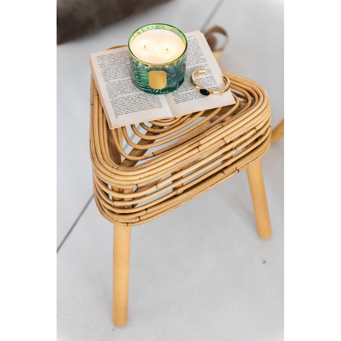 Krukje Naturel Mangohout hout 40 cm 40x40x42 cm-Krukken-J-Line