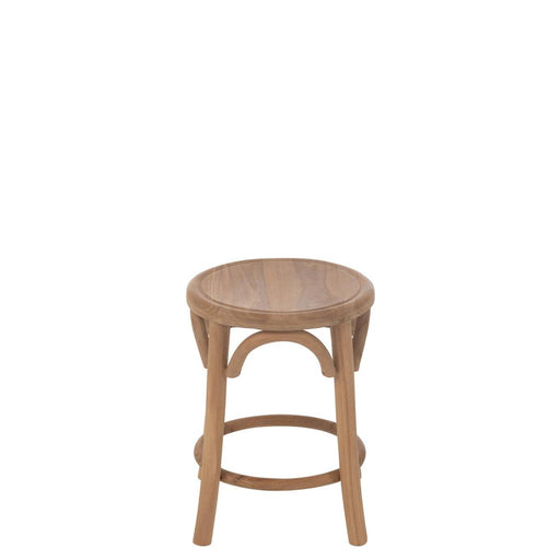 Krukje Naturel Teakhout 34 cm 34x34x50 cm-Krukken-J-Line
