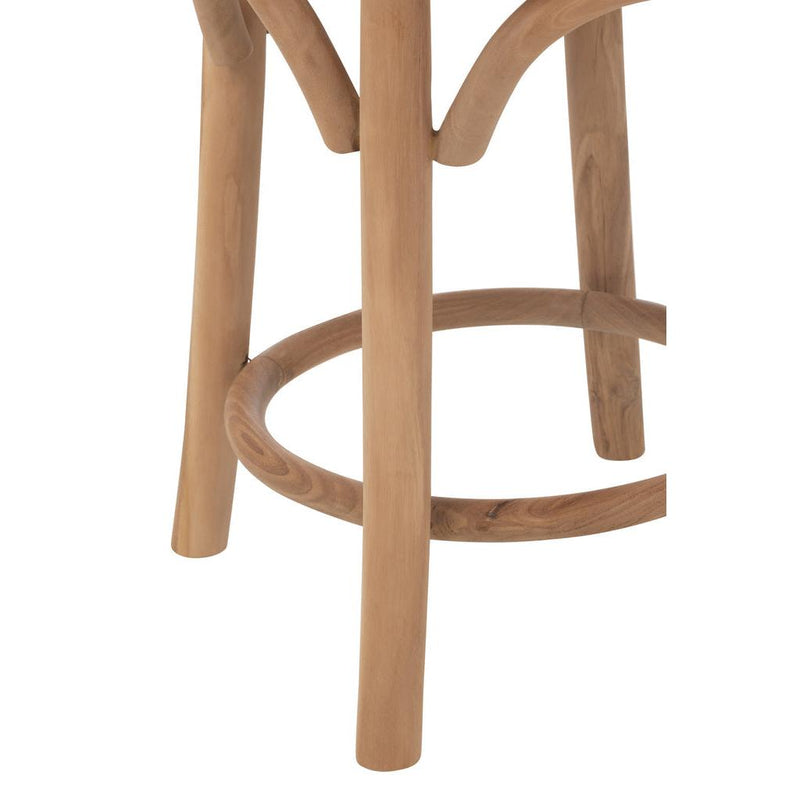 Krukje Naturel Teakhout 34 cm 34x34x50 cm-Krukken-J-Line