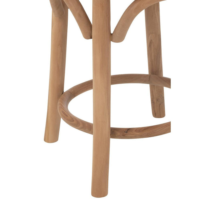 Krukje Naturel Teakhout 34 cm 34x34x50 cm-Krukken-J-Line