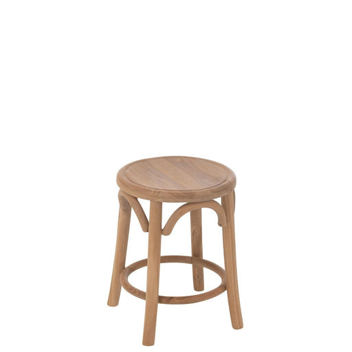 Krukje Naturel Teakhout 34 cm 34x34x50 cm-Krukken-J-Line