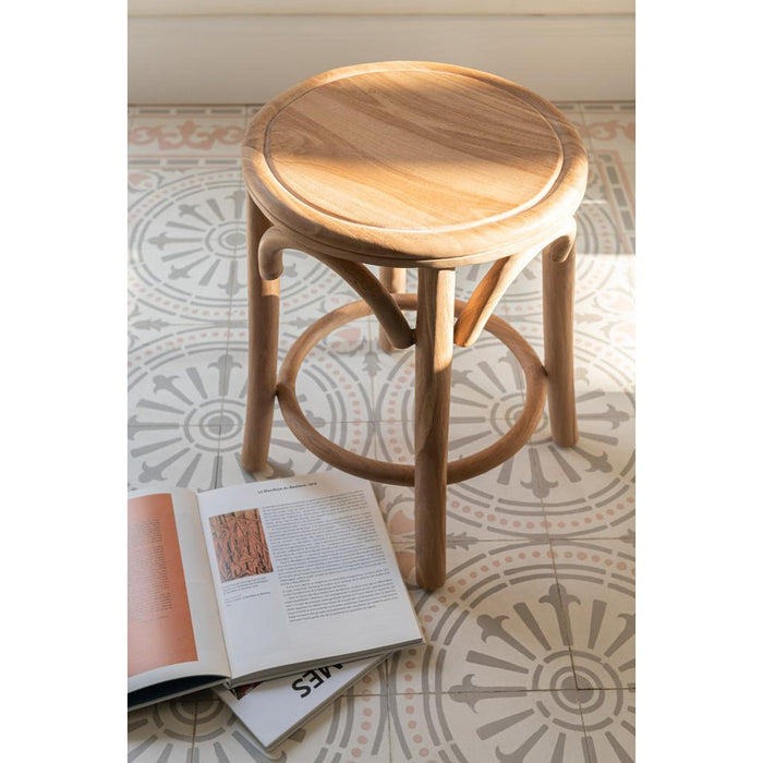 Krukje Naturel Teakhout 34 cm-Krukken-J-Line