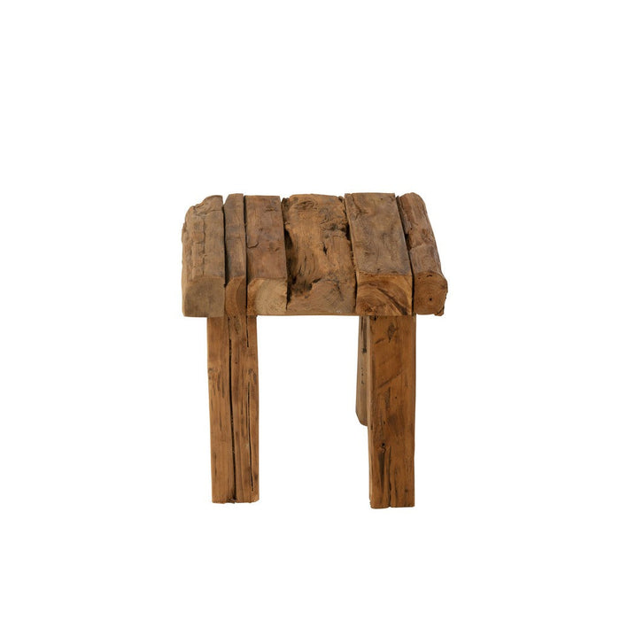 Krukje Naturel Teakhout 35 cm-Krukken-J-Line