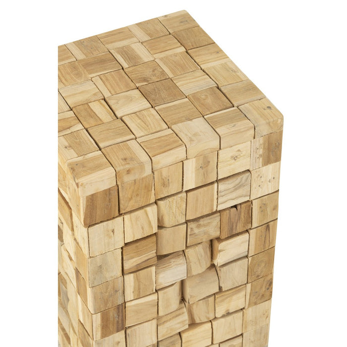Krukje Naturel Teakhout S 30 cm-Krukken-J-Line