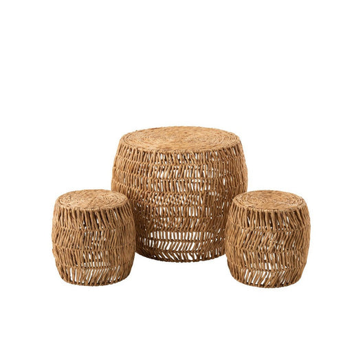 Krukje Naturel ijzer Rond 58 cm 70x70x64 cm-Krukken-J-Line