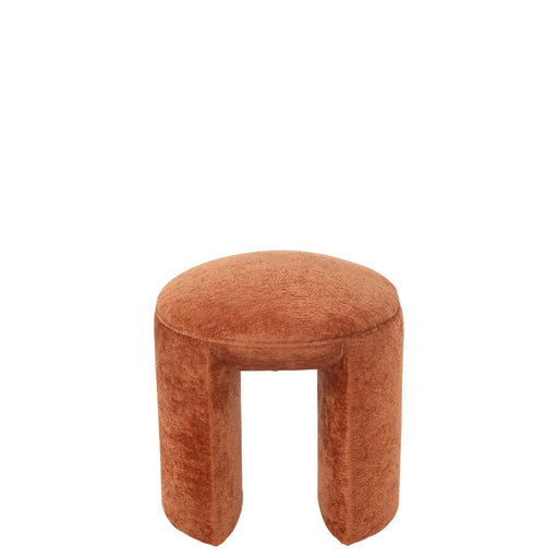 Krukje Oranje Polyester Rond 42 cm 42x42x44 cm-Krukken-J-Line