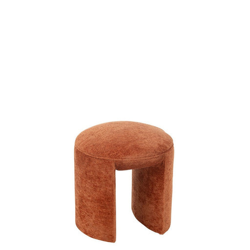 Krukje Oranje Polyester Rond 42 cm 42x42x44 cm-Krukken-J-Line