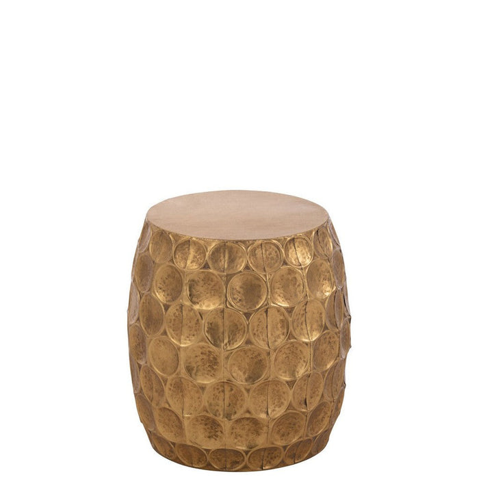 Krukje Panorama Metaal Goud 39x39x42.5 cm-Krukken-J-Line