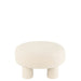Krukje Wit Fluweel Rond 52 cm-Krukken-J-Line