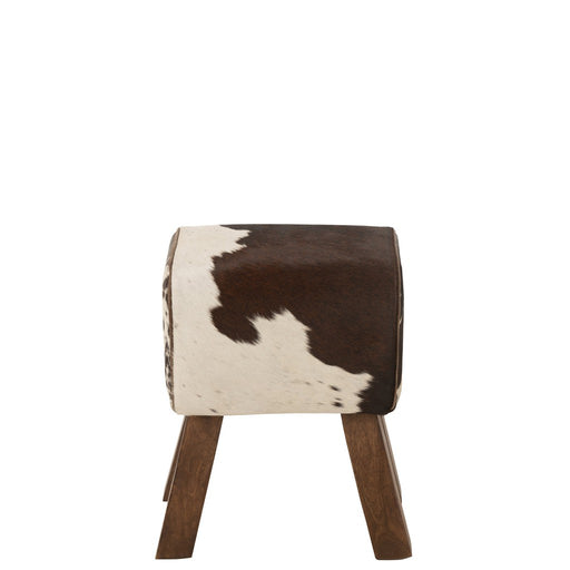 Krukje Wit Fur 29 cm Stool Cow 29x44x50 cm-Krukken-J-Line