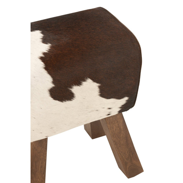 Krukje Wit Fur 29 cm Stool Cow 29x44x50 cm-Krukken-J-Line