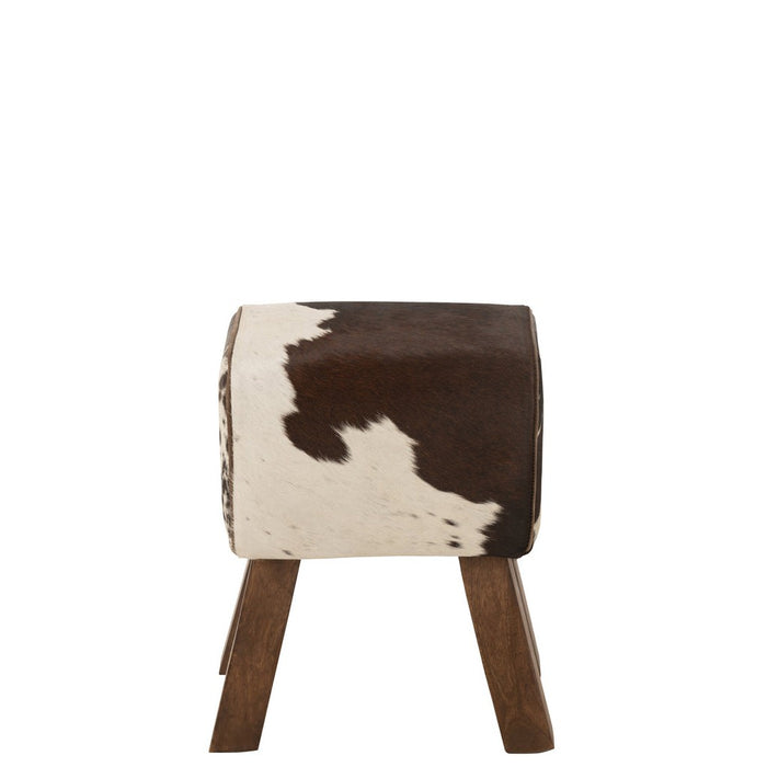 Krukje Wit Fur 29 cm Stool Cow-Krukken-J-Line