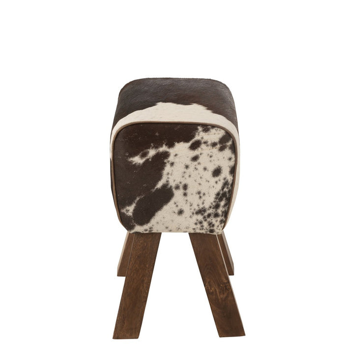 Krukje Wit Fur 29 cm Stool Cow-Krukken-J-Line
