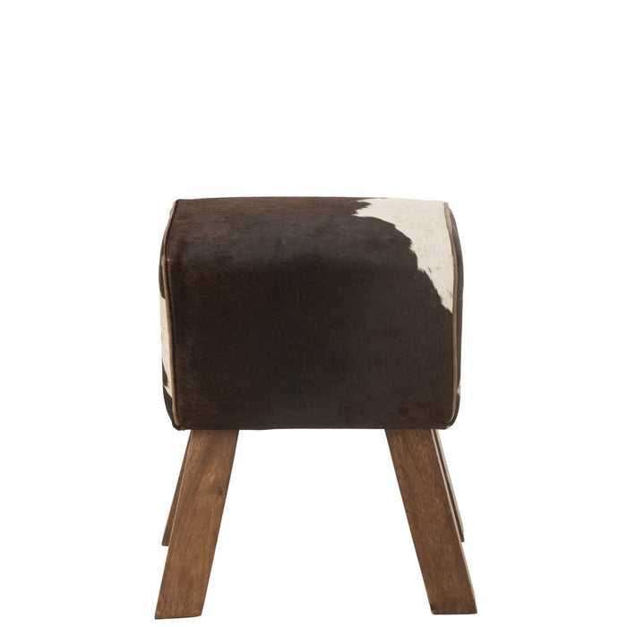 Krukje Wit Fur 29 cm Stool Cow-Krukken-J-Line