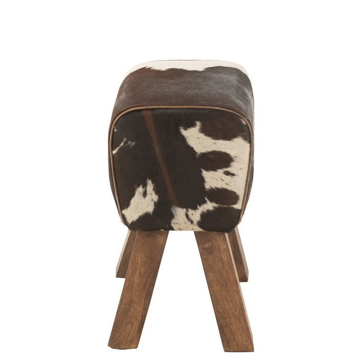 Krukje Wit Fur 29 cm Stool Cow-Krukken-J-Line