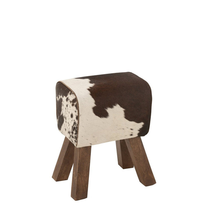 Krukje Wit Fur 29 cm Stool Cow-Krukken-J-Line