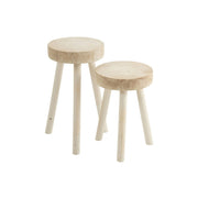 Krukje Wit Paulownia hout 29 cm 29x29x56 cm-Krukken-J-Line