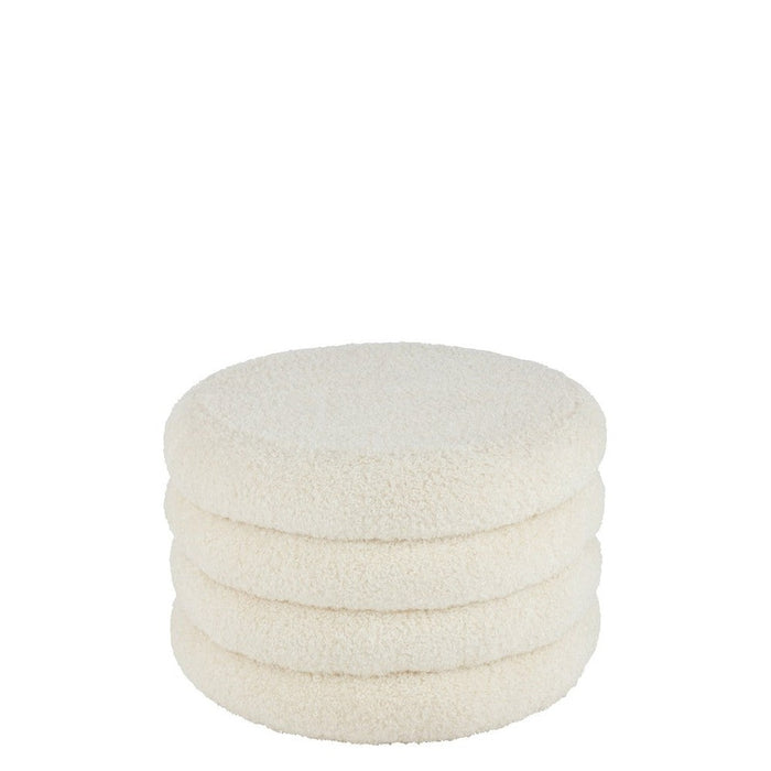 Krukje Wit Polyester Rond 65 cm-Krukken-J-Line