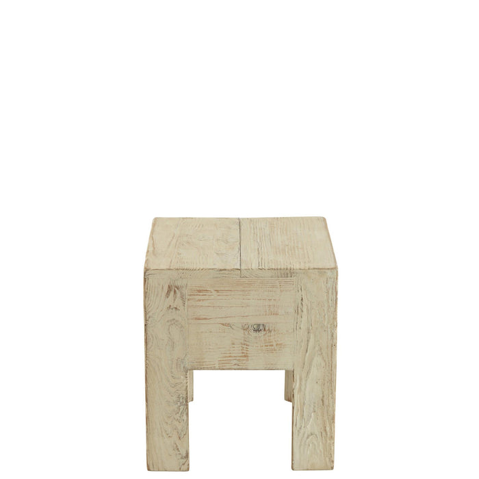 Krukje Wit Recycled grenen 35 cm-Krukken-J-Line