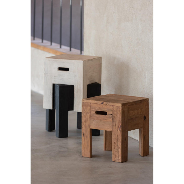 Krukje Wit Recycled grenen 35 cm-Krukken-J-Line