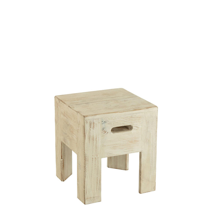 Krukje Wit Recycled grenen 35 cm-Krukken-J-Line