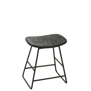 Krukje Zwart Ijzer Rechthoekig 30 cm 30x40x45 cm-Krukken-J-Line