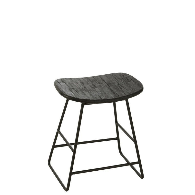 Krukje Zwart Ijzer Rechthoekig 30 cm 30x40x45 cm-Krukken-J-Line