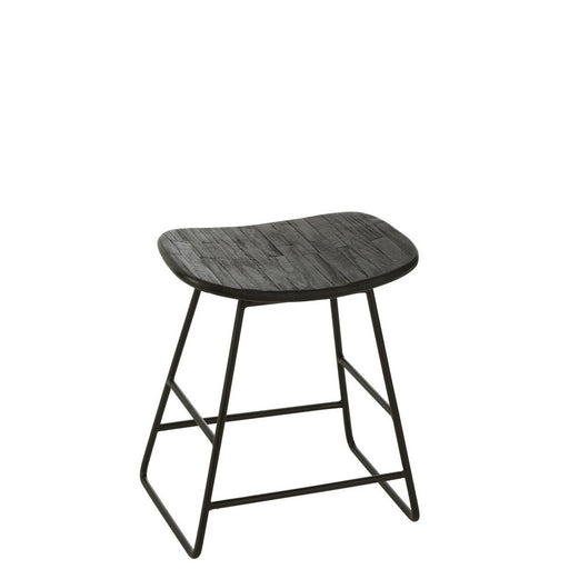 Krukje Zwart Ijzer Rechthoekig 30 cm 30x40x45 cm-Krukken-J-Line