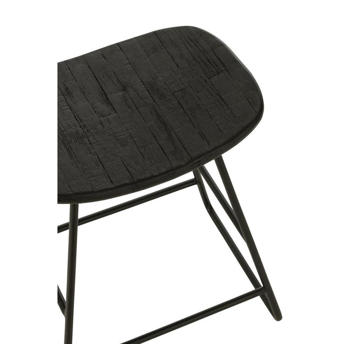 Krukje Zwart Ijzer Rechthoekig 30 cm-Krukken-J-Line