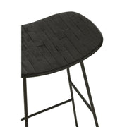 Krukje Zwart Mdf Rechthoekig 30 cm 30x40x74 cm-Krukken-J-Line
