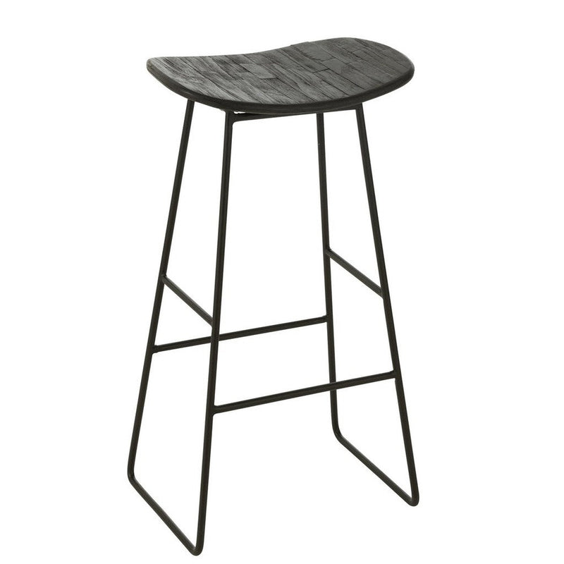 Krukje Zwart Mdf Rechthoekig 30 cm 30x40x74 cm-Krukken-J-Line