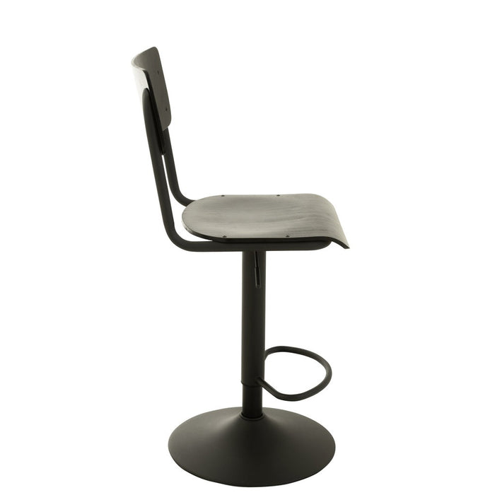 Krukje Zwart Metaal 40 cm-Krukken-J-Line