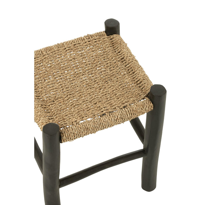 Krukje Zwart Zeegras Vierkant 40 cm-Krukken-J-Line