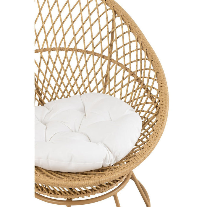 Kussen 3-zitsbank Beige Riet 92 cm 92x88x100 cm-Kussens-J-Line