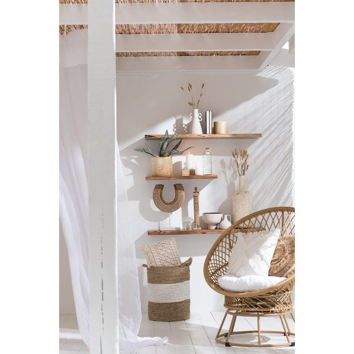Kussen 3-zitsbank Beige Riet 92 cm 92x88x100 cm-Kussens-J-Line