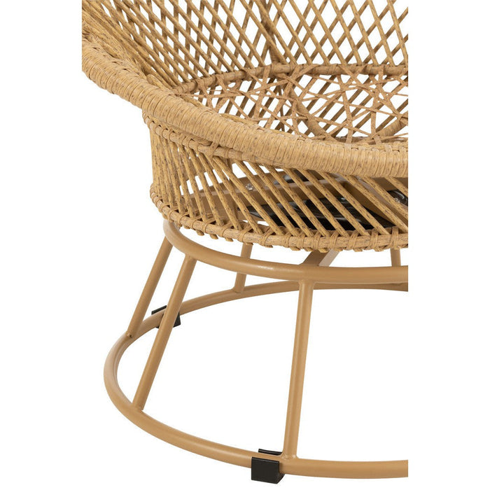 Kussen 3-zitsbank Beige Riet 92 cm 92x88x100 cm-Kussens-J-Line