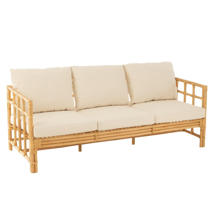 Kussen 3-zitsbank Naturel Linnen 73x187 cm-Kussens-J-Line