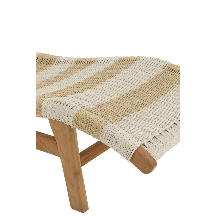 Kussen 3-zitsbank Wit Teakhout 65x168 cm-Kussens-J-Line