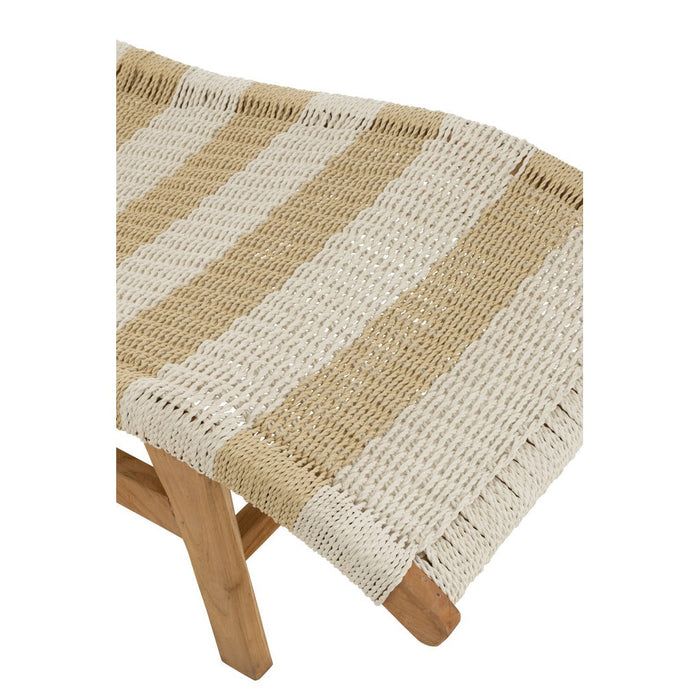 Kussen 3-zitsbank Wit Teakhout 65x168 cm-Kussens-J-Line