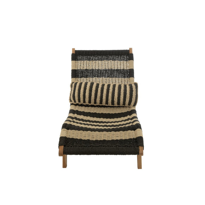 Kussen 3-zitsbank Zwart Teakhout 65x168 cm-Kussens-J-Line