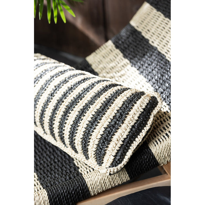 Kussen 3-zitsbank Zwart Teakhout 65x168 cm-Kussens-J-Line