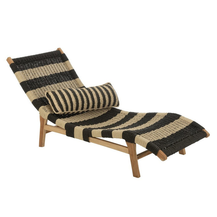 Kussen 3-zitsbank Zwart Teakhout 65x168 cm-Kussens-J-Line