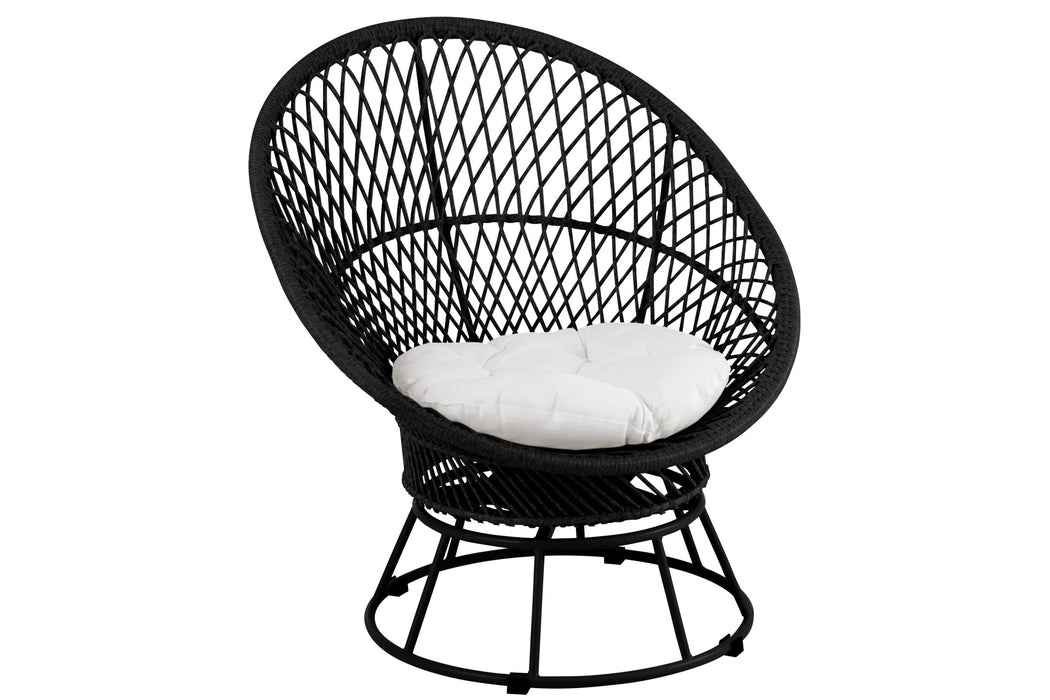 Kussen 3-zitsbank Zwart ijzer 90 cm 90x92x100 cm-Kussens-J-Line