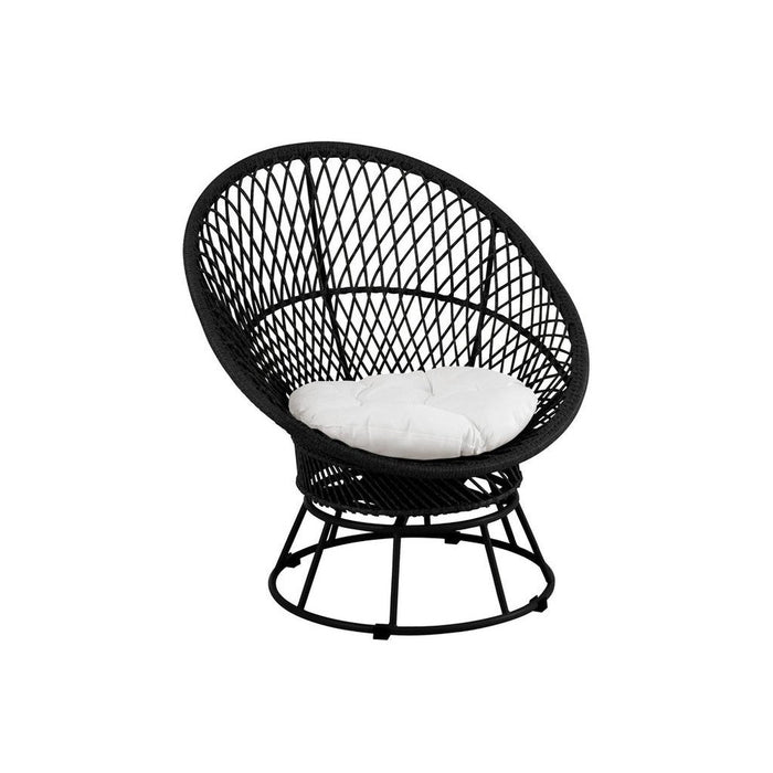 Kussen 3-zitsbank Zwart ijzer 90 cm 90x92x100 cm-Kussens-J-Line