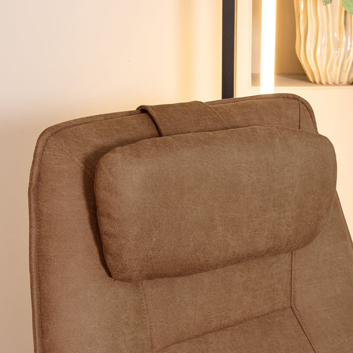 Kussen Hoofdkussen Micro suede Bruin-Kussens-LABEL51