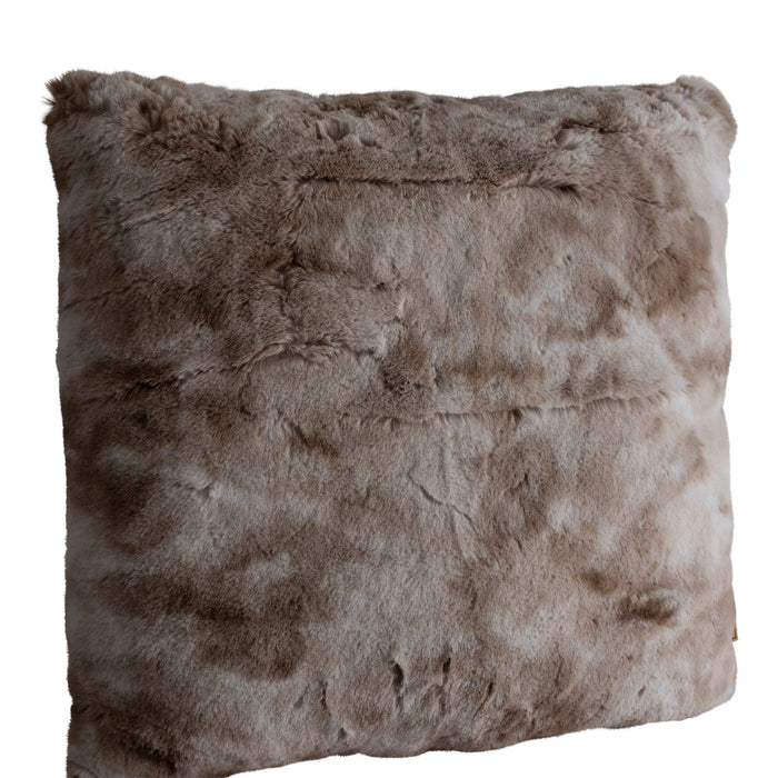 3-Sitzer 3-Sitzer Sofa Linde Beige Kunstfell Zierkissen Quadratisch L
