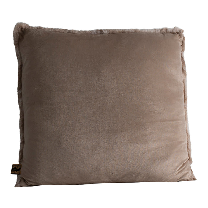 3-Sitzer 3-Sitzer Sofa Linde Beige Kunstfell Zierkissen Quadratisch L