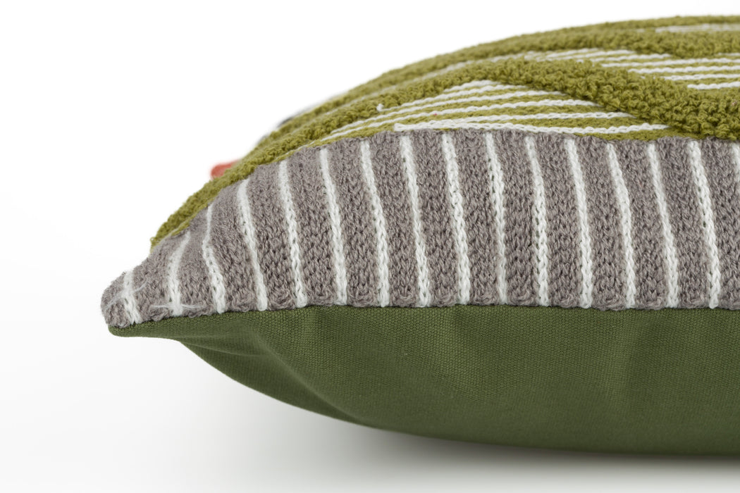 Kussen Nira Polyester Groen 40x40 cm-Kussens-Creating Home