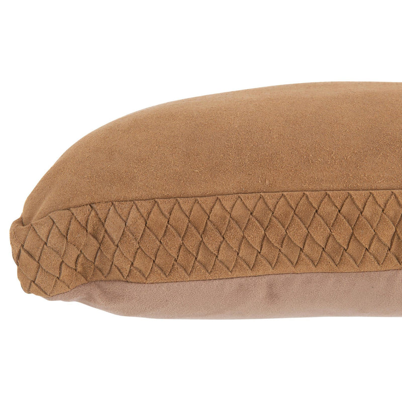 Kussen Sierkussen Bruin Leer 45 cm Leer,polyester 45x45x7 cm-Kussens-J-Line
